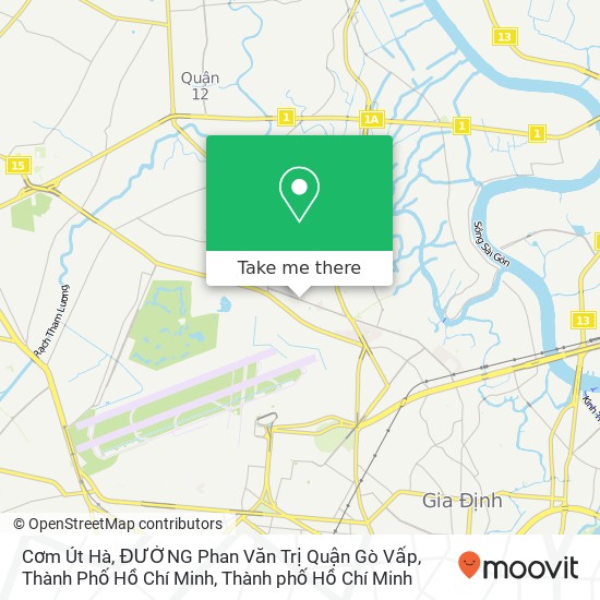 Bản đồ Cơm Út Hà, ĐƯỜNG Phan Văn Trị Quận Gò Vấp, Thành Phố Hồ Chí Minh