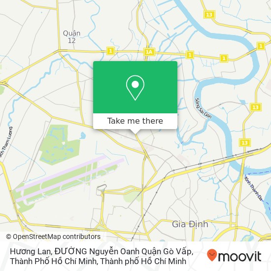 Bản đồ Hương Lan, ĐƯỜNG Nguyễn Oanh Quận Gò Vấp, Thành Phố Hồ Chí Minh