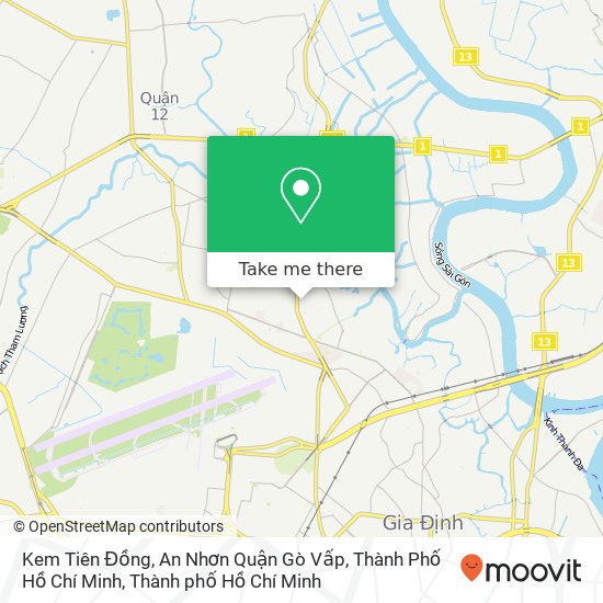 Bản đồ Kem Tiên Đồng, An Nhơn Quận Gò Vấp, Thành Phố Hồ Chí Minh