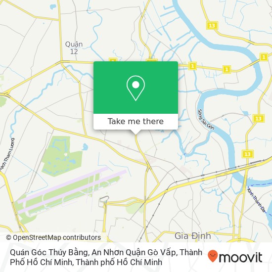 Bản đồ Quán Góc Thúy Bằng, An Nhơn Quận Gò Vấp, Thành Phố Hồ Chí Minh