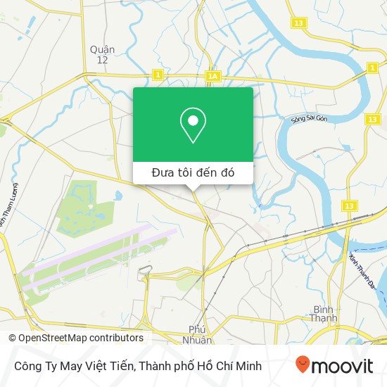 Bản đồ Công Ty May Việt Tiến, ĐƯỜNG Nguyễn Oanh Quận Gò Vấp, Thành Phố Hồ Chí Minh