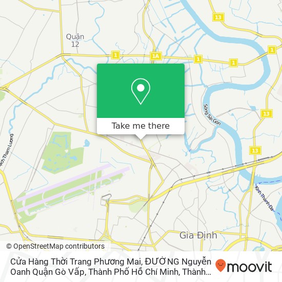 Bản đồ Cửa Hàng Thời Trang Phương Mai, ĐƯỜNG Nguyễn Oanh Quận Gò Vấp, Thành Phố Hồ Chí Minh