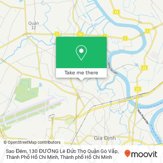 Bản đồ Sao Đêm, 130 ĐƯỜNG Lê Đức Thọ Quận Gò Vấp, Thành Phố Hồ Chí Minh