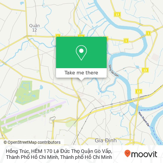 Bản đồ Hồng Trúc, HẺM 170 Lê Đức Thọ Quận Gò Vấp, Thành Phố Hồ Chí Minh