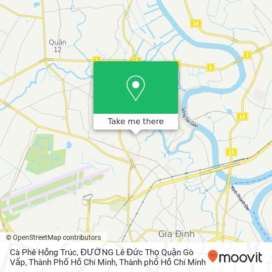 Bản đồ Cà Phê Hồng Trúc, ĐƯỜNG Lê Đức Thọ Quận Gò Vấp, Thành Phố Hồ Chí Minh