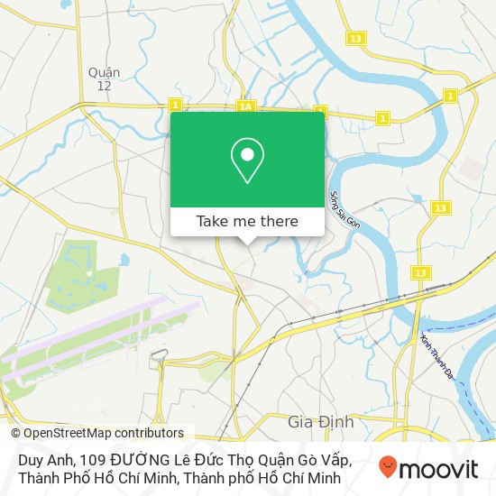 Bản đồ Duy Anh, 109 ĐƯỜNG Lê Đức Thọ Quận Gò Vấp, Thành Phố Hồ Chí Minh