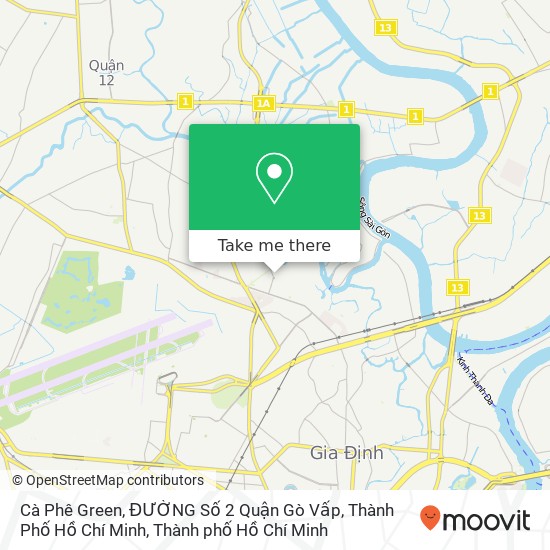 Bản đồ Cà Phê Green, ĐƯỜNG Số 2 Quận Gò Vấp, Thành Phố Hồ Chí Minh