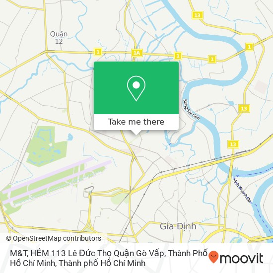 Bản đồ M&T, HẺM 113 Lê Đức Thọ Quận Gò Vấp, Thành Phố Hồ Chí Minh