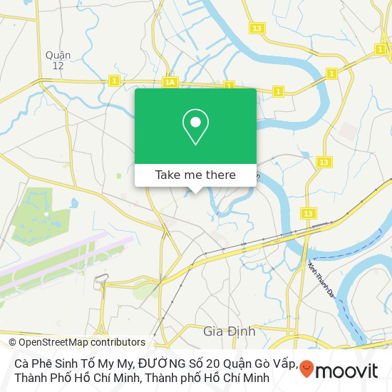 Bản đồ Cà Phê Sinh Tố My My, ĐƯỜNG Số 20 Quận Gò Vấp, Thành Phố Hồ Chí Minh