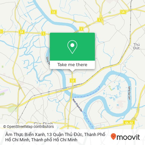 Bản đồ Ẩm Thực Biển Xanh, 13 Quận Thủ Đức, Thành Phố Hồ Chí Minh