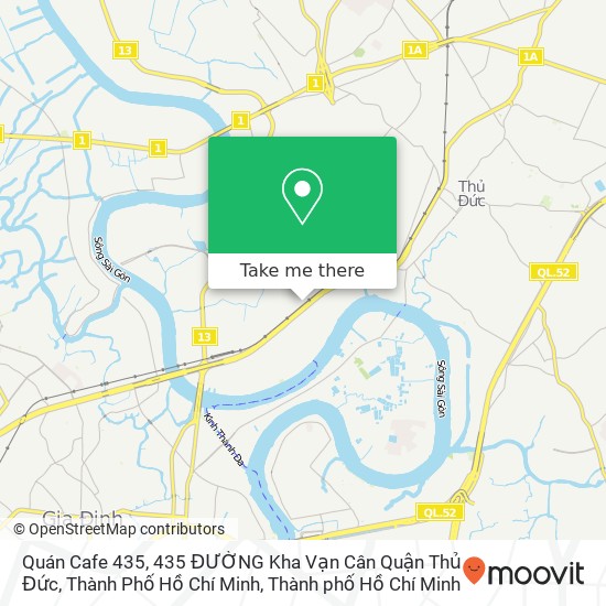 Bản đồ Quán Cafe 435, 435 ĐƯỜNG Kha Vạn Cân Quận Thủ Đức, Thành Phố Hồ Chí Minh