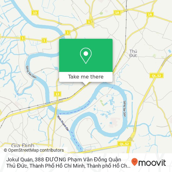 Bản đồ Jokul Quán, 388 ĐƯỜNG Phạm Văn Đồng Quận Thủ Đức, Thành Phố Hồ Chí Minh