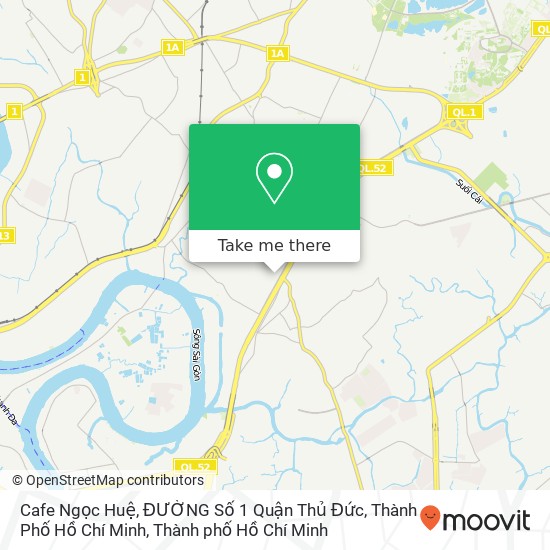 Bản đồ Cafe Ngọc Huệ, ĐƯỜNG Số 1 Quận Thủ Đức, Thành Phố Hồ Chí Minh