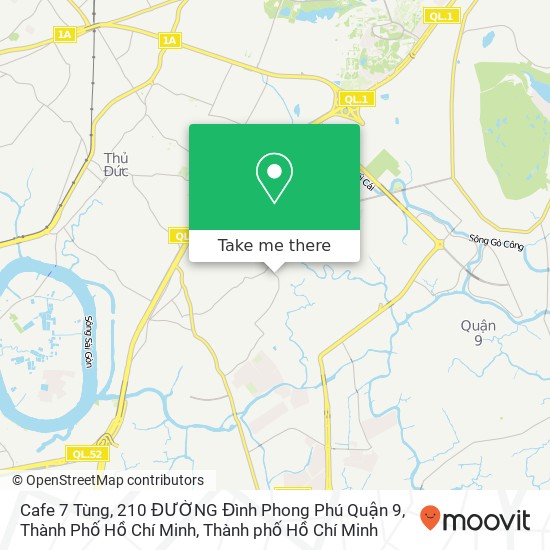 Bản đồ Cafe 7 Tùng, 210 ĐƯỜNG Đình Phong Phú Quận 9, Thành Phố Hồ Chí Minh
