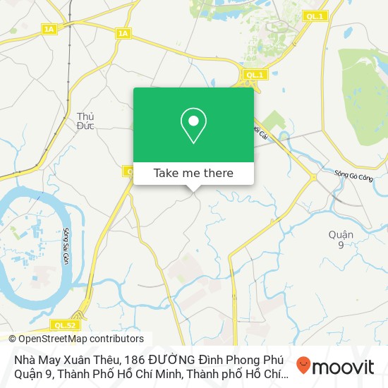 Bản đồ Nhà May Xuân Thêu, 186 ĐƯỜNG Đình Phong Phú Quận 9, Thành Phố Hồ Chí Minh
