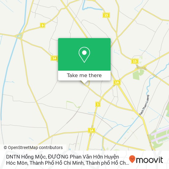 Bản đồ DNTN Hồng Mộc, ĐƯỜNG Phan Văn Hớn Huyện Hóc Môn, Thành Phố Hồ Chí Minh