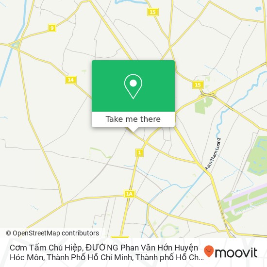 Bản đồ Cơm Tấm Chú Hiệp, ĐƯỜNG Phan Văn Hớn Huyện Hóc Môn, Thành Phố Hồ Chí Minh
