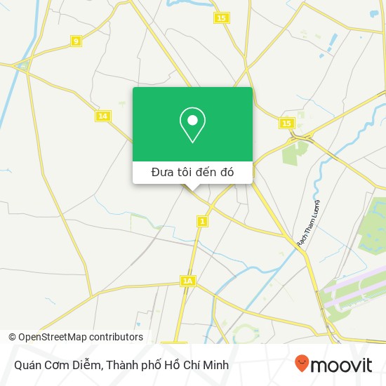 Bản đồ Quán Cơm Diễm, ĐƯỜNG Phan Văn Hớn Huyện Hóc Môn, Thành Phố Hồ Chí Minh