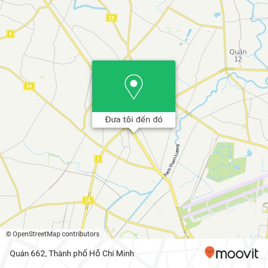 Bản đồ Quán 662, ĐƯỜNG Trường Chinh Quận 12, Thành Phố Hồ Chí Minh