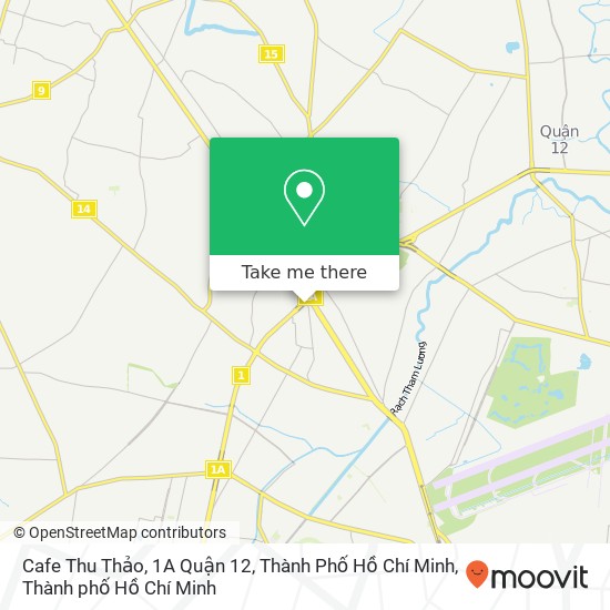 Bản đồ Cafe Thu Thảo, 1A Quận 12, Thành Phố Hồ Chí Minh