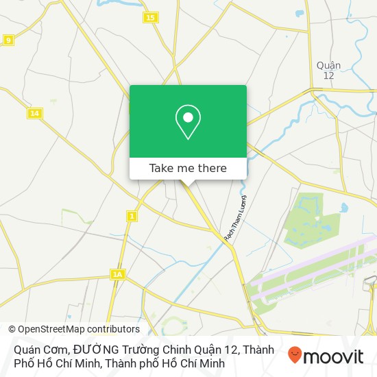Bản đồ Quán Cơm, ĐƯỜNG Trường Chinh Quận 12, Thành Phố Hồ Chí Minh