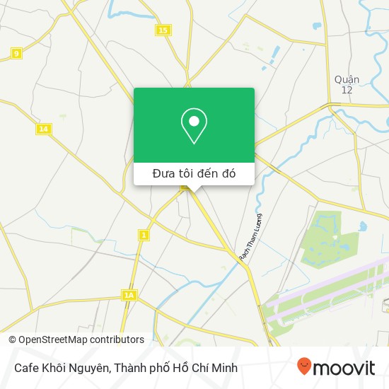 Bản đồ Cafe Khôi Nguyên, ĐƯỜNG Trường Chinh Quận 12, Thành Phố Hồ Chí Minh