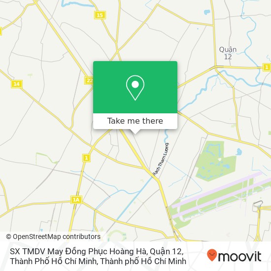 Bản đồ SX TMDV May Đồng Phục Hoàng Hà, Quận 12, Thành Phố Hồ Chí Minh