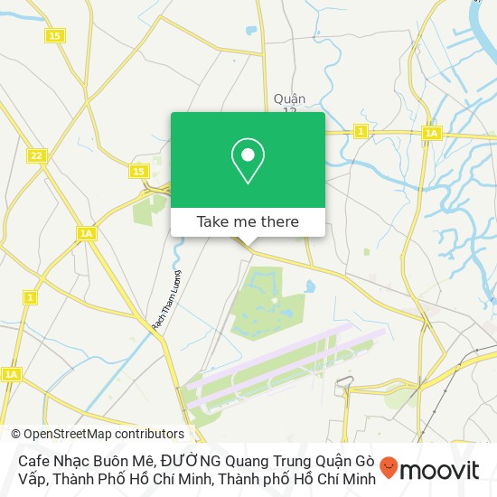 Bản đồ Cafe Nhạc Buôn Mê, ĐƯỜNG Quang Trung Quận Gò Vấp, Thành Phố Hồ Chí Minh