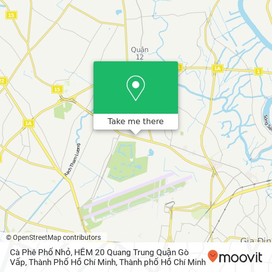 Bản đồ Cà Phê Phố Nhỏ, HẺM 20 Quang Trung Quận Gò Vấp, Thành Phố Hồ Chí Minh