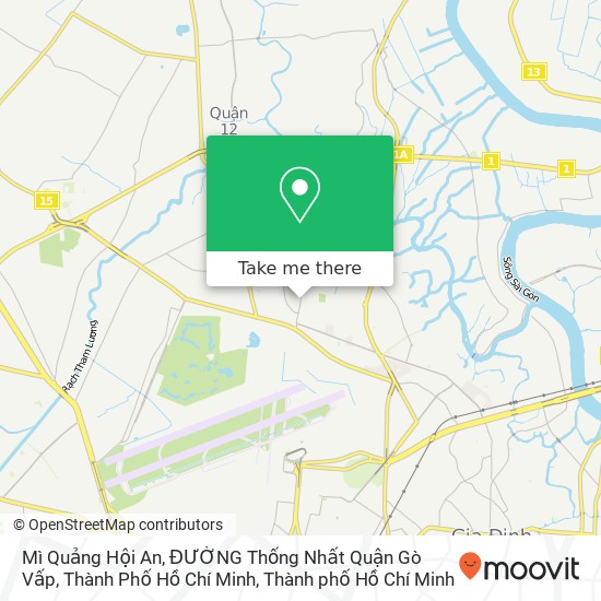 Bản đồ Mì Quảng Hội An, ĐƯỜNG Thống Nhất Quận Gò Vấp, Thành Phố Hồ Chí Minh