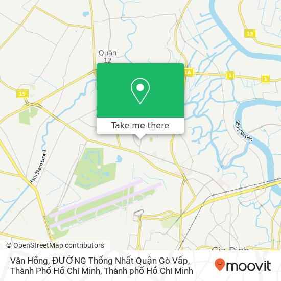 Bản đồ Vân Hồng, ĐƯỜNG Thống Nhất Quận Gò Vấp, Thành Phố Hồ Chí Minh