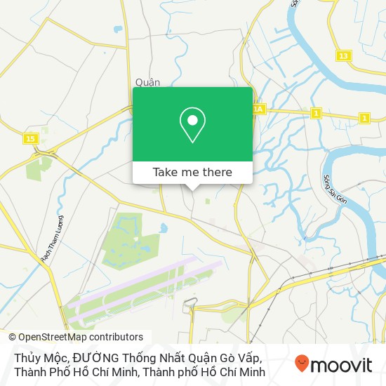 Bản đồ Thủy Mộc, ĐƯỜNG Thống Nhất Quận Gò Vấp, Thành Phố Hồ Chí Minh