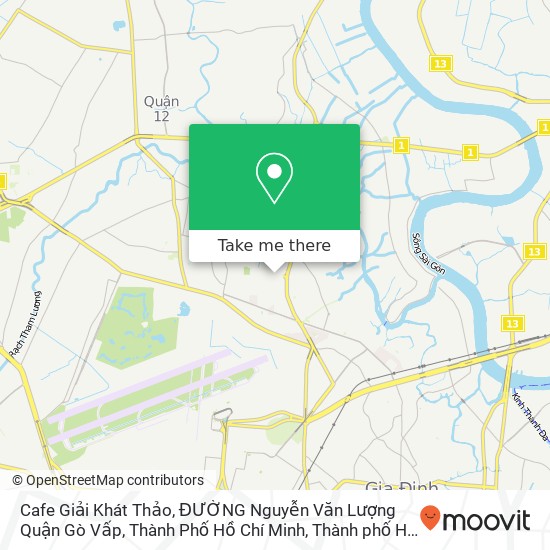 Bản đồ Cafe Giải Khát Thảo, ĐƯỜNG Nguyễn Văn Lượng Quận Gò Vấp, Thành Phố Hồ Chí Minh