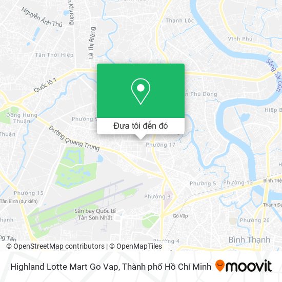 Bản đồ Highland Lotte Mart Go Vap
