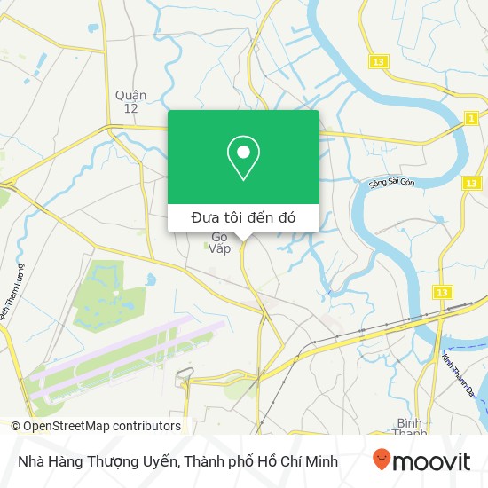 Bản đồ Nhà Hàng Thượng Uyển, ĐƯỜNG Nguyễn Oanh Quận Gò Vấp, Thành Phố Hồ Chí Minh