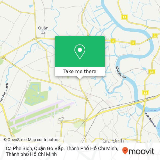 Bản đồ Cà Phê Bích, Quận Gò Vấp, Thành Phố Hồ Chí Minh