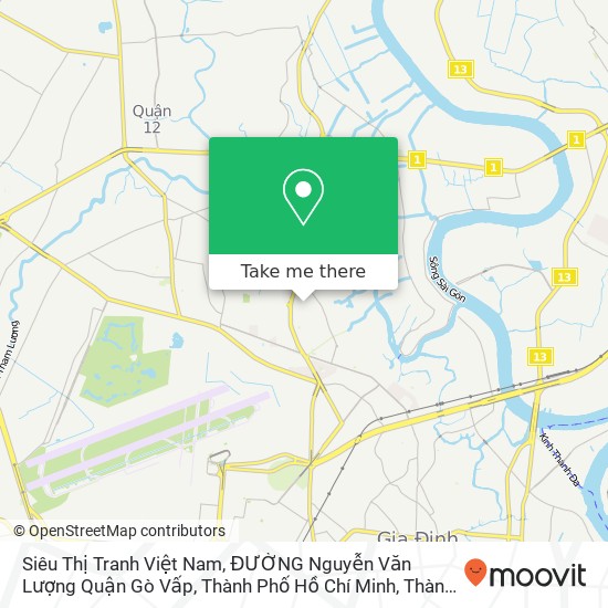 Bản đồ Siêu Thị Tranh Việt Nam, ĐƯỜNG Nguyễn Văn Lượng Quận Gò Vấp, Thành Phố Hồ Chí Minh