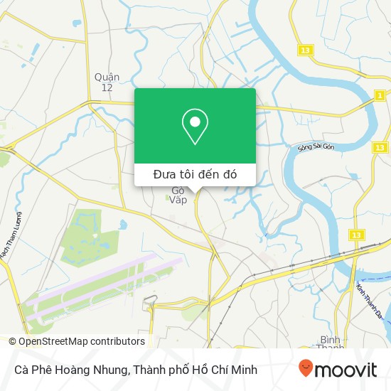 Bản đồ Cà Phê Hoàng Nhung, ĐƯỜNG Lê Hoàng Phái Quận Gò Vấp, Thành Phố Hồ Chí Minh