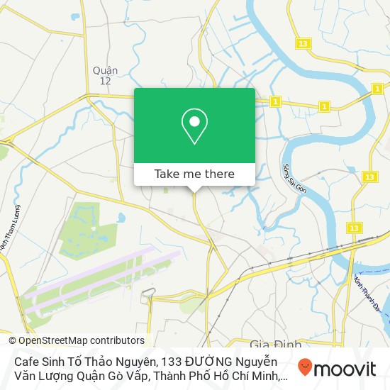 Bản đồ Cafe Sinh Tố Thảo Nguyên, 133 ĐƯỜNG Nguyễn Văn Lượng Quận Gò Vấp, Thành Phố Hồ Chí Minh