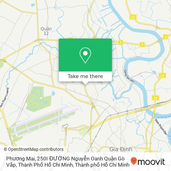 Bản đồ Phương Mai, 250I ĐƯỜNG Nguyễn Oanh Quận Gò Vấp, Thành Phố Hồ Chí Minh