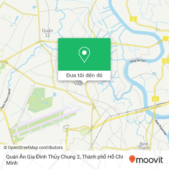 Bản đồ Quán Ăn Gia Đình Thủy Chung 2, ĐƯỜNG Nguyễn Văn Lượng Quận Gò Vấp, Thành Phố Hồ Chí Minh