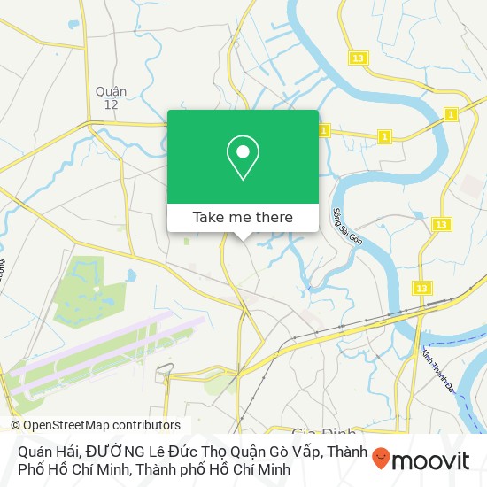 Bản đồ Quán Hải, ĐƯỜNG Lê Đức Thọ Quận Gò Vấp, Thành Phố Hồ Chí Minh