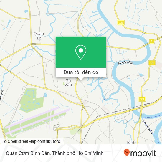 Bản đồ Quán Cơm Bình Dân, ĐƯỜNG Lê Đức Thọ Quận Gò Vấp, Thành Phố Hồ Chí Minh