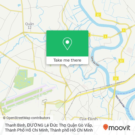 Bản đồ Thanh Bình, ĐƯỜNG Lê Đức Thọ Quận Gò Vấp, Thành Phố Hồ Chí Minh