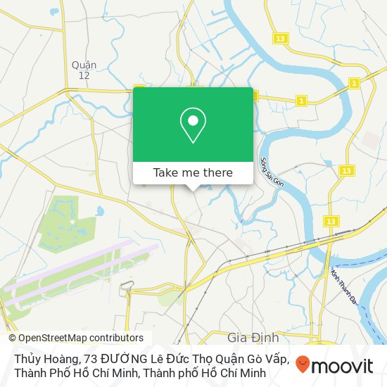Bản đồ Thủy Hoàng, 73 ĐƯỜNG Lê Đức Thọ Quận Gò Vấp, Thành Phố Hồ Chí Minh