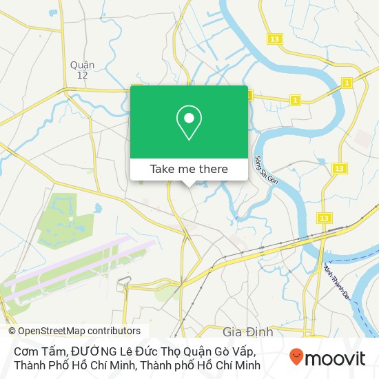 Bản đồ Cơm Tấm, ĐƯỜNG Lê Đức Thọ Quận Gò Vấp, Thành Phố Hồ Chí Minh