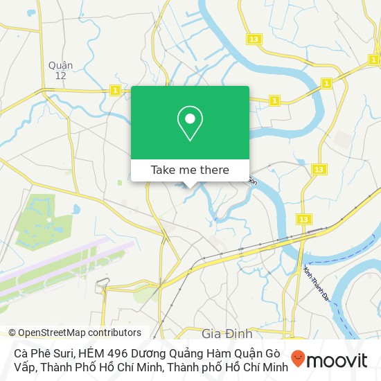 Bản đồ Cà Phê Suri, HẺM 496 Dương Quảng Hàm Quận Gò Vấp, Thành Phố Hồ Chí Minh