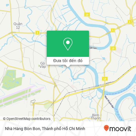 Bản đồ Nhà Hàng Bòn Bon, Quận Gò Vấp, Thành Phố Hồ Chí Minh