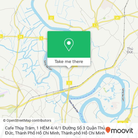 Bản đồ Cafe Thùy Trâm, 1 HẺM 4 / 4/1 Đường Số 3 Quận Thủ Đức, Thành Phố Hồ Chí Minh