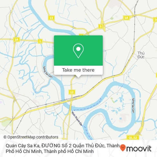 Bản đồ Quán Cây Sa Ka, ĐƯỜNG Số 2 Quận Thủ Đức, Thành Phố Hồ Chí Minh